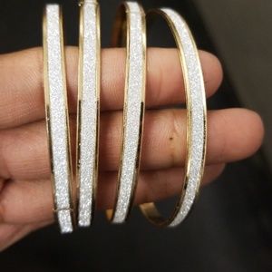 Set of 4 silver and gold brackets